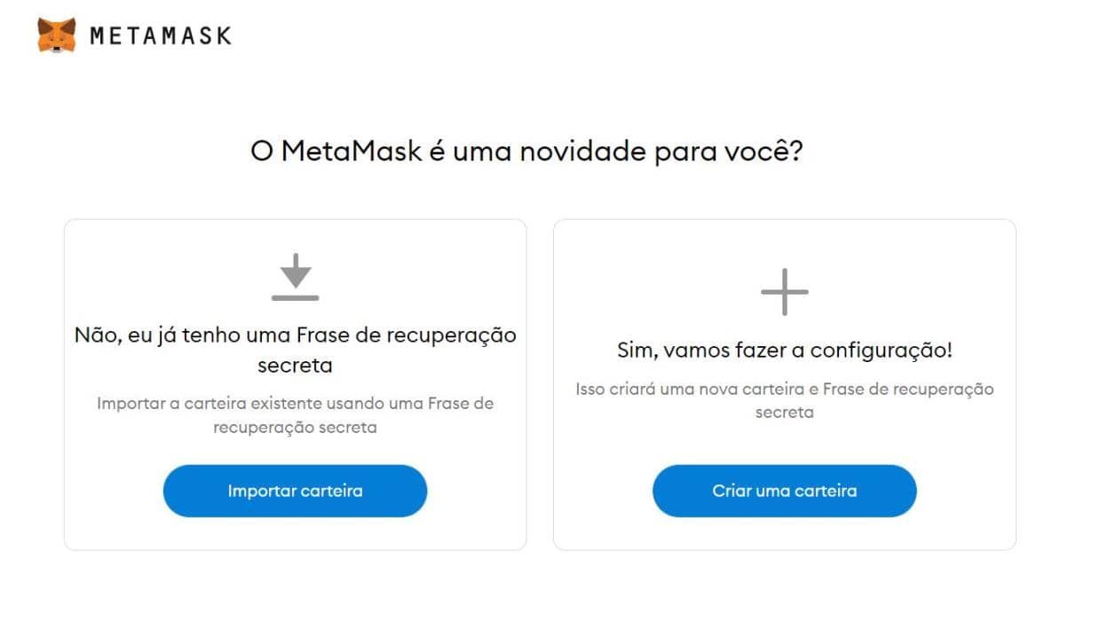 Como comprar NFTs - configurando a metamask