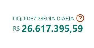 Liquidez média diária Simpar