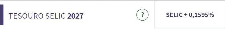 Tesouro Selic 2027